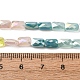 電気メッキガラスビーズセット  長方形  多面カット  グラデーションカラー  ダークターコイズ  7x4x3.5mm  穴：1mm  約60~63個/連  16.14''~16.92''（41~43センチメートル）&nbsp;EGLA-D300-05-15-4