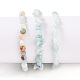 Natural Flower Amazonite Stretch Bracelets&nbsp;BJEW-JB05645-2