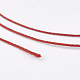 ポリエステル糸  カスタム織りジュエリー作りのために  レッド  0.5mm  約480m /ロール&nbsp;NWIR-K023-0.5mm-06-2