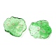 ガラスビーズ  蓮の花びら  淡緑色  24.5x24x6.5mm  穴：1.2mm&nbsp;GLAA-Q095-01D-2
