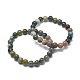 Natural Indian Agate Bead Stretch Bracelets&nbsp;BJEW-K212-B-010-4