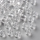 透明なアクリルビーズ  ラウンド  透明  6x5mm  穴：1.8mm  約4400個/500g&nbsp;MACR-S370-A6mm-205-1