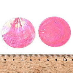 Spray Painted Natural Capiz Shell Pendants&nbsp;SSHEL-Z002-01G