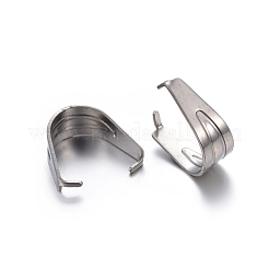 Tarnish Resistant 201 Stainless Steel Snap on Bails&nbsp;STAS-P223-07P