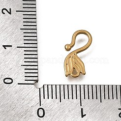 304ステンレススチール製チューリップフック留め具  18KGP本金メッキ  13x7x1mm  穴：1.5x1mm&nbsp;SA-CBACB61-17G