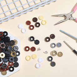 240Pcs 8 Colors PE Plastic Hinged Screw Covers&nbsp;CABI-CL0001-01