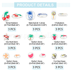 27Pcs 9 Style 3D Printed ABS Plastic Imitation Pearl Beads&nbsp;KY-NB0001-56