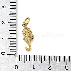 Brass Micro Pave Cubic Zirconia Pendants&nbsp;KK-M273-01G-Q