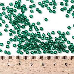 MIYUKIラウンドロカイユビーズ  日本製シードビーズ  （rr147)透明エメラルド  8/0  3mm  穴：1mm  約422~455PCS /ボトル  10 G /ボトル&nbsp;SEED-JP0009-RR0147