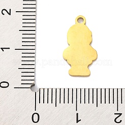 Christmas Theme 201 Stainless Steel Pendants&nbsp;LS-STAS-Q015-13G-01