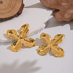 Exaggerated Flower 304 Stainless Steel Stud Earrings&nbsp;NC9069