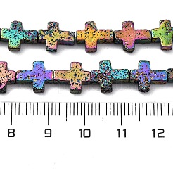 Electroplated Natural Lava Rock Beads Strands&nbsp;G-A256-A01-01C