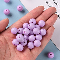 不透明なアクリルビーズ  ラウンド  スミレ  12x11mm  穴：1.8mm&nbsp;X-MACR-S370-C12mm-A03
