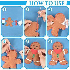 Sewing Felt Christmas Craft Kit for Kids&nbsp;DIY-WH0504-433