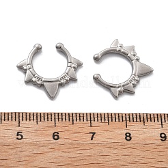 304 Stainless Steel Spike Clip on Nose Rings&nbsp;AJEW-A062-05P-03