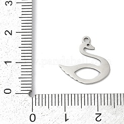 ステンレスペンダント201個  白鳥チャーム  ステンレス鋼色  15.5x16x1mm  穴：1.4mm&nbsp;STAS-F316-32B-P