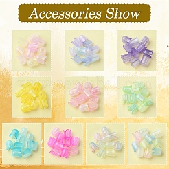 9 Colors Transparent Acrylic Beads Caps&nbsp;OACR-FS0001-72