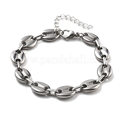 304 Stainless Steel Oval Link Chains Bracelets for Men & Women&nbsp;BJEW-D042-52P