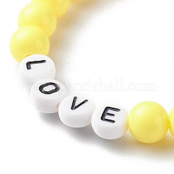 Opaque Acrylic Beads Stretch Bracelet for Kid&nbsp;BJEW-JB06587