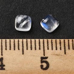 天然グレードAAレインボームーンストーンカボション  正方形  3.8~4x3.8~4x2mm&nbsp;G-L616-04