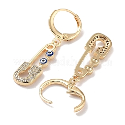 Real 18K Gold Plated Brass Dangle Leverback Earrings&nbsp;EJEW-L269-016G-06