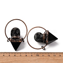 Natural Mixed Stone Pyramid Skull Big Pendants&nbsp;G-B150-02R