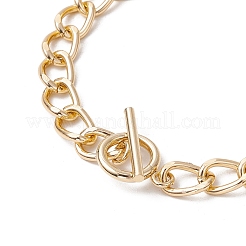 Bowknot Aluminium Twisted Curb Chains Bracelets for Women&nbsp;BJEW-JB11601-01
