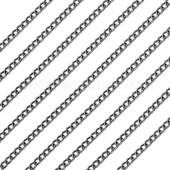 10mアルミカーブチェーン  溶接されていない  スプールで  ガンメタ色  5x3.5x1mm&nbsp;CHA-TA0001-35B