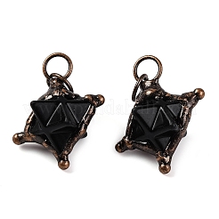 Natural Mixed Gemstone Merkaba Star Pendants&nbsp;G-C144-01R