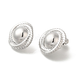 304ステンレススチール製フラットラウンドスタッドピアス（女性用）  ステンレス鋼色  22.5mm&nbsp;EJEW-S227-61P