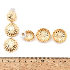 合金ダングルスタンドピアス  ライトゴールド  花  80x27mm&nbsp;EJEW-B136-02KCG-02