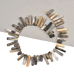 天然マルハナバチジャスパービーズ連売り  コラム  11~36x6.5~7mm  穴：1~1.2mm  約40~42個/連  15.35~15.75''（39~40センチメートル）&nbsp;G-F829-A04-01