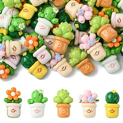 50Pcs 5 Styles Opaque Resin Decoden Cabochons&nbsp;RESI-CJ0003-88