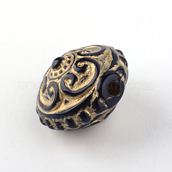 Flat Round Plating Acrylic Beads&nbsp;PACR-Q102-185B