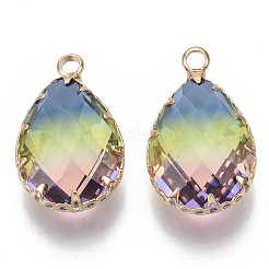 K9 Glass Imitation Tourmaline Pendants&nbsp;GLAA-Q069-02F
