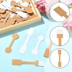 折りたたみ式白紙ジュエリー値札500枚  リング用の書き込み可能な粘着ジュエリーラベルタグ  ネックレス  ブレスレット  ラウンド  ホワイト  5.1x1.4x0.01cm&nbsp;CDIS-FS0001-35B