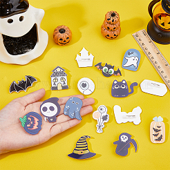 16Pcs 16 Style Halloween Theme Acrylic Brooch Pin&nbsp;JEWB-FH0001-33