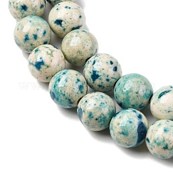 Natural Dyed Marble Beads Strands&nbsp;G-P593-8mm-04