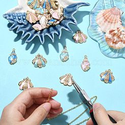 20Pcs 10 Styles Marine Theme Alloy Enamel Pendants&nbsp;FIND-CJ0002-93