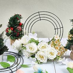 2Pcs Round Iron Wreath Frames&nbsp;AJEW-SP0002-95