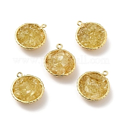 Natural Citrine Chip Pendants&nbsp;KK-C242-05G-18