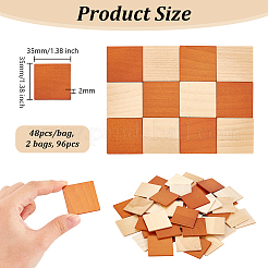 48Pcs Mini Wood Floor&nbsp;FIND-WH0420-154