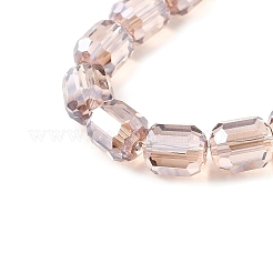 電気メッキガラスビーズセット  ファセットバレル  アザミ  9x7.5mm  穴：1.3mm  約60個/連  21.46''（54.5センチメートル）&nbsp;GLAA-G112-07K