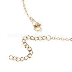 Brass Flower Link Chain Necklace&nbsp;NJEW-TA00196