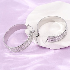 女性用304ステンレスフープピアス  ステンレス鋼色  33.5x31.5x8.5mm&nbsp;SA-CBA4160-24P