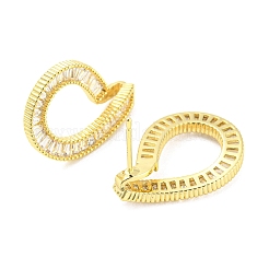 Teardrop Clear Cubic Zirconia Stud Earrings&nbsp;EJEW-A026-07G