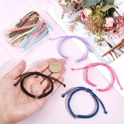 10Pcs 10 Colors Korean Waxed Polyester Cord Braided Bracelet Making&nbsp;AJEW-SC0031-87