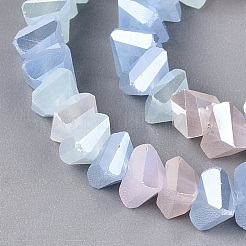Electroplate Imitation Jade Glass Beads Strands&nbsp;EGLA-Q135-03A-A01