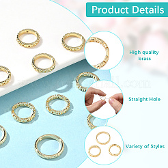 18Pcs 3 Style Brass Bead Frame&nbsp;KK-BBC0019-30