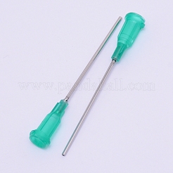 ステンレス鋼の分配針  プラスチックインターフェース  アクアマリン  55.5x7.5mm  穴：4.5mm  ピン：1.27mm  内径：0.84mm&nbsp;FIND-WH0053-77P-04
